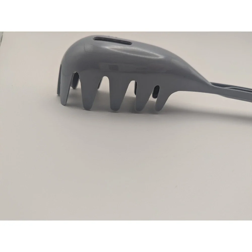 Vintage Gray Nylon Plastic Spaghetti Slotted Server Spoon‎ Pasta Utensil Kitchen